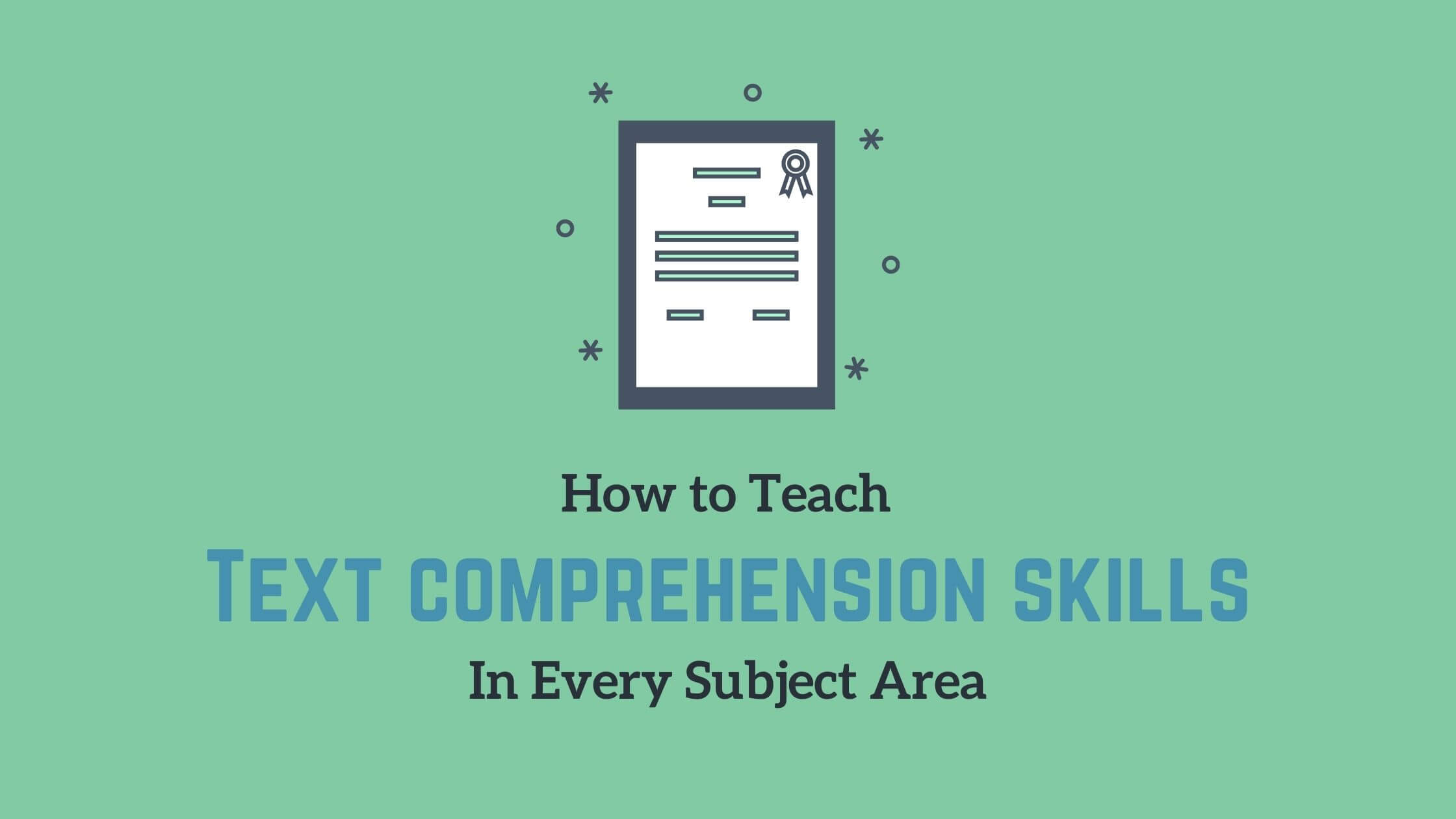 text comprehension, literacy, integrated instruction