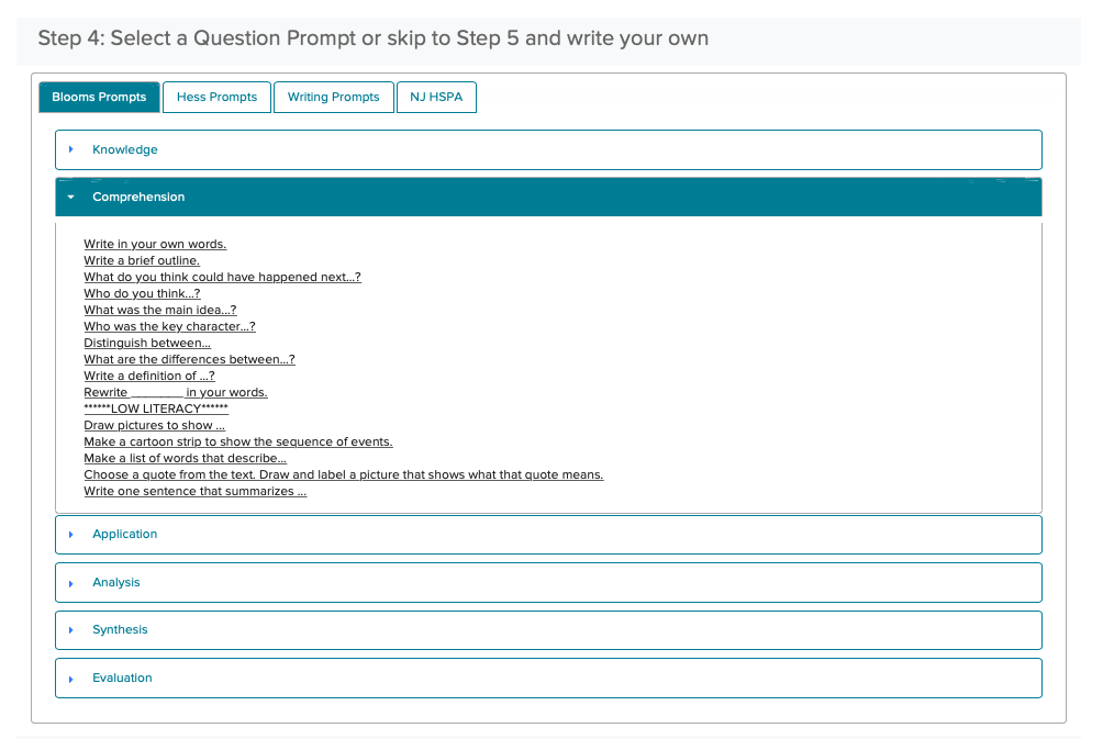 general comprehension questions, comprehension question examples, students reading questions