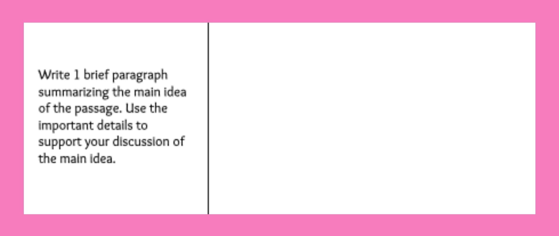 summarizing graphic organizer example